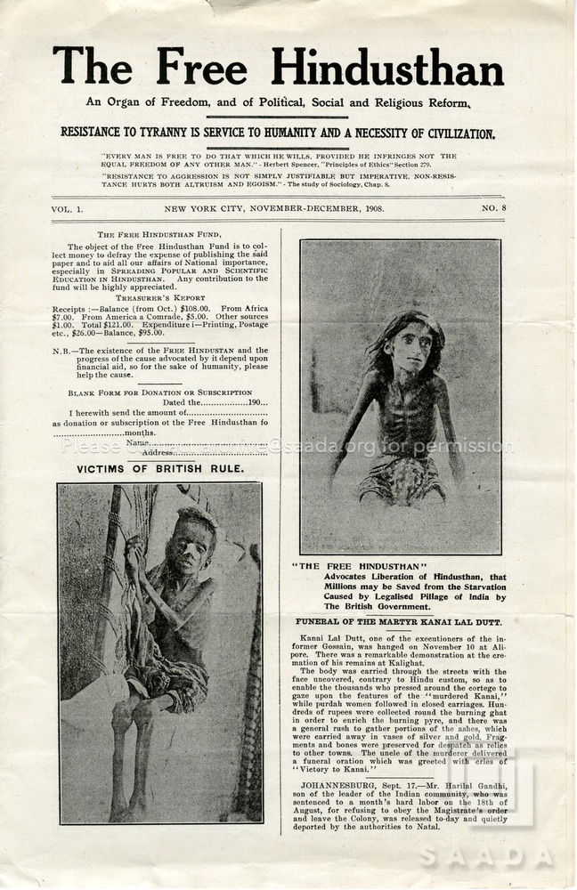 The Free Hindusthan (November-December, 1908)