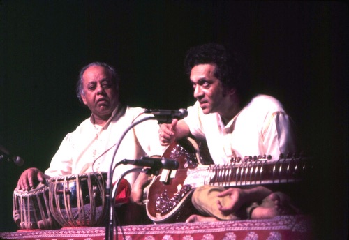 Alla Rakha R Photograph of Ravi Shankar and Alla Rakha on Stage | SAADA